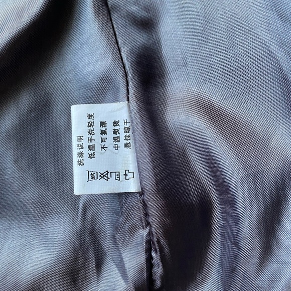 Chocolate Brown High Collared Jacket Blazer Sz L - Picture 6 of 6